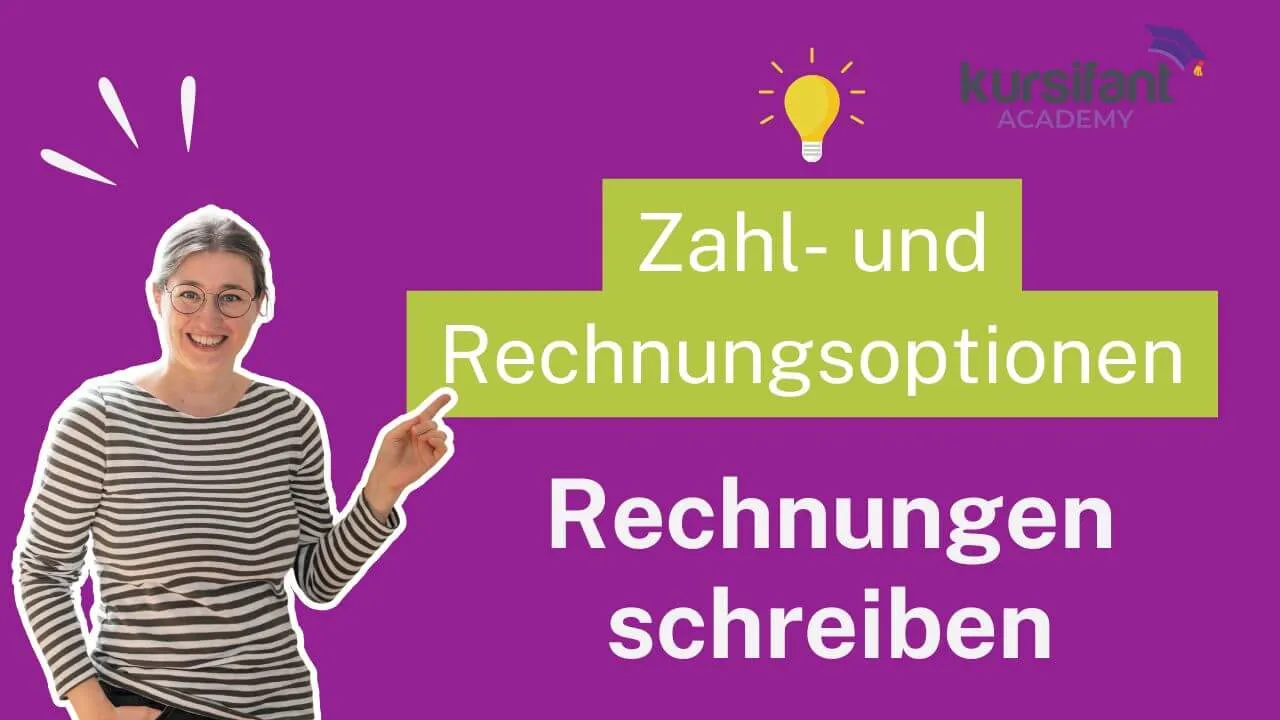 Videoanleitung: Rechnungen in kursifant erstellen und versenden