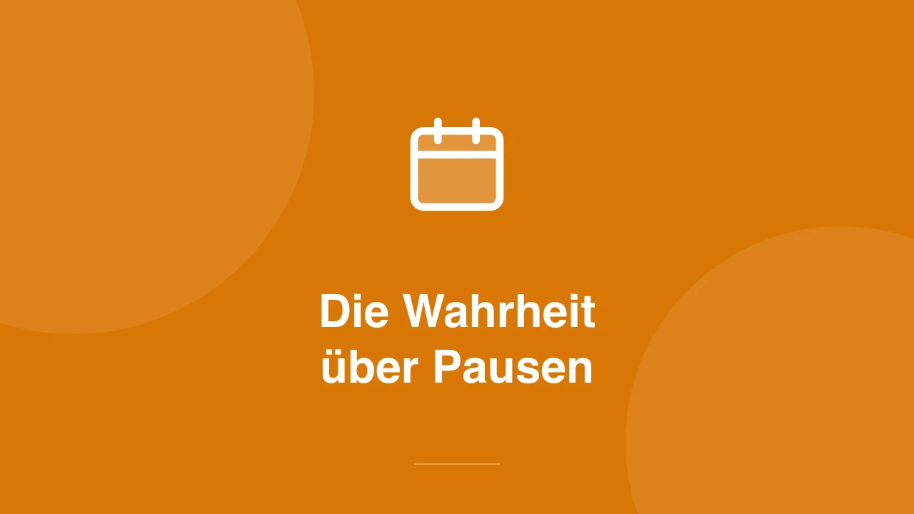Urlaub als Kursanbieter: Die Wahrheit über Pausen